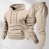 Herren Übergröße Lässiges Sportswear Set Kapuzenpullover Langarm Oberteil Lang Hosen Herbst Übergröße Amerikanischer Stil