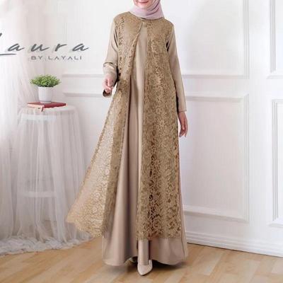 2024 Muslim Women's Fashion Long Robe Dress