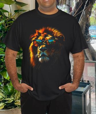 Löwenkunst Sonnenbrille Bunte Kunst Zootier Löwen-T-Shirt