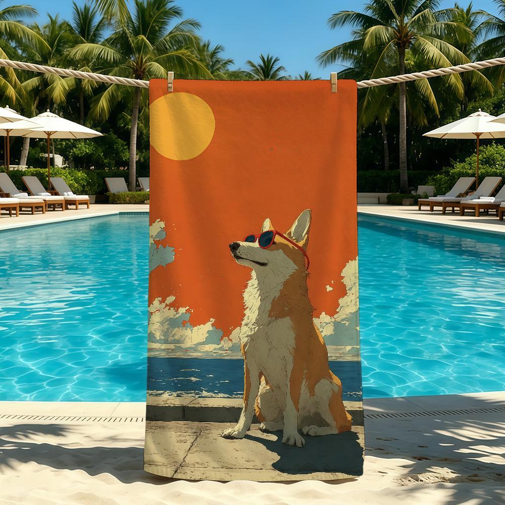 Serviette Dessin Animé Pour Camping Extérieur Serviette de Plage Animal Super Absorbante Séchage Rapide Été Serviette Mignonne STJ40x70CM