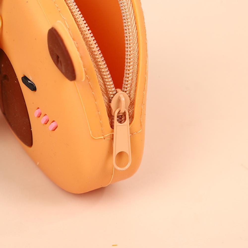 Capibala Silicone Coin Wallet Portable Earphone Storage Bag Cartoon Coin Purse Car Bag Accessories Pendant Key Bag