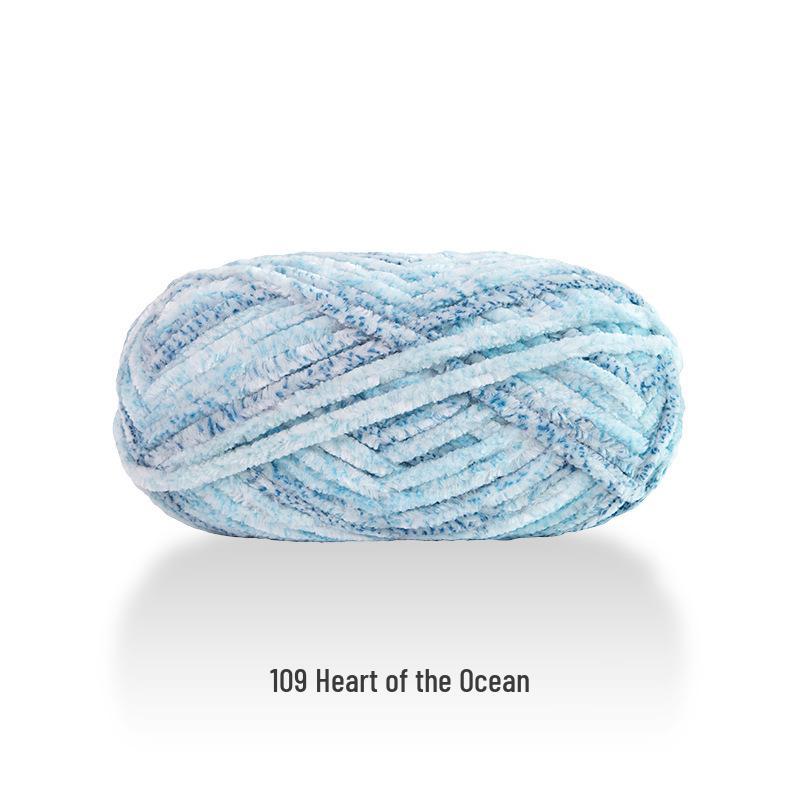 Jiate Snowball Chenille Yarn: Cozy, Thick, Fluffy Yarn for DIY Crochet, Gold Velvet Knit, Shoes, and Scarf Projects.