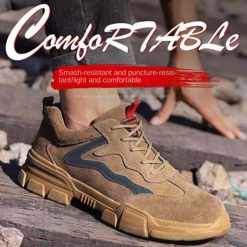 

Взуття для трудового страхування, стійке до ударів і проколів, електрозварювальне взуття, легке та зносостійке, безпечне робоче взуття для чоловіків 46 коричневий