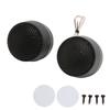 Pair Mini Dome Tweeter 10W 4 Ohm  Round Speaker Attachment Black Universal Automobile O System