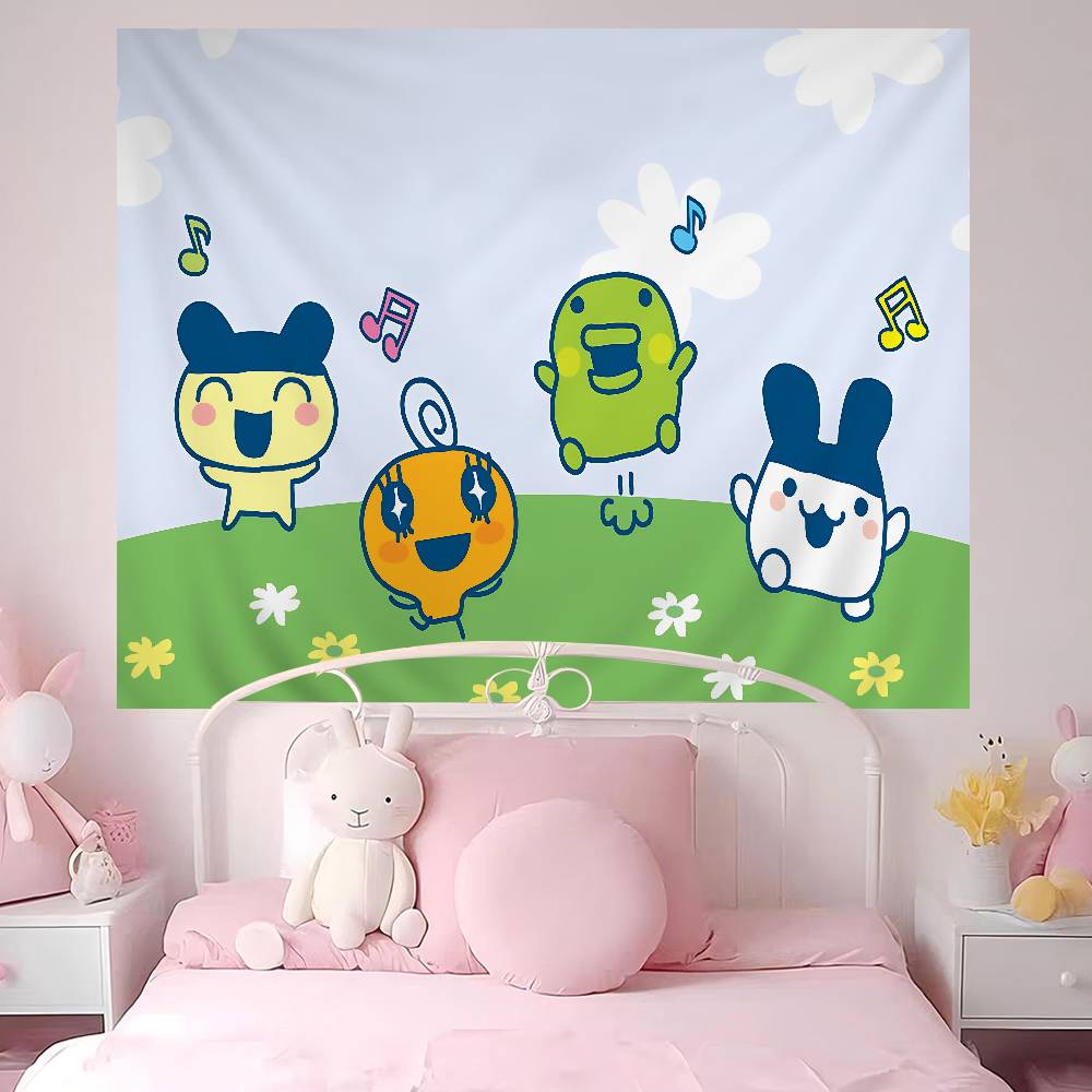 Tamagotchi Cut Friend Hippie Wall Hanging Tapestries Art Science Fiction Room Home Decor Kawaii Room Decor