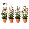 Easy Install Plant Stand Wood Bracket Leaf Shape Trellis Vine Healthy Growth Support Installation Multifunctional Holder