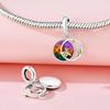 Original Copper Luminous Firefly Purple Zircon Firefly Heart-Love Charms Beads Pendant Fit Bracelet For Women Diy Gift