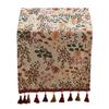 Yousheng Christmas Green Jacquard Table Runner with Tassel Decorative Festive Table Flag Dining Table Decoration for Home Restaurant Bar Kitchen