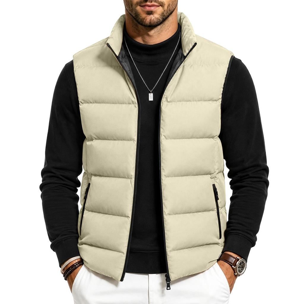 Men's Casual Thick Warm Vest for Fall and Winter