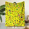 Playful Cartoon Print Throw Blanket Reversible AllSeason Flannel for Napping Lounging GiftGiving Fun