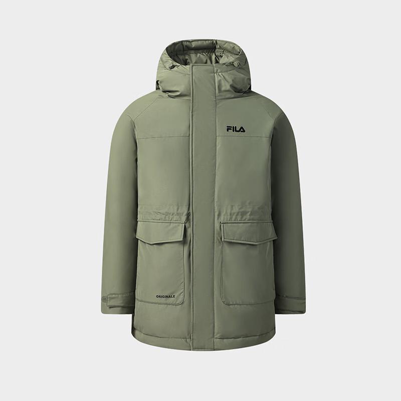 

FILA Men s Hooded Mid-length Down Jacket XL
