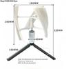 3 leaves Micro Wind Power Generator Vertical Axis Brushless DC Generator Alternative Energy Generators 1-25W 1-15V