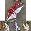 Luxurious Leopard One Piece Bikini Bathing Patchwork Padded Deep V Bandage Halter Swimsuit