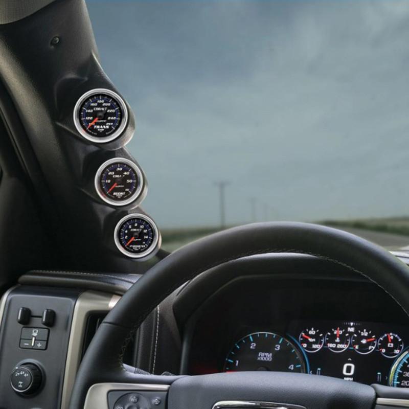 1pcs Black Car Three Hole Mount Gauge Holder Universal 52mm A-Pillar Pod Gauge Holder Only for Left Hand Drive Cars