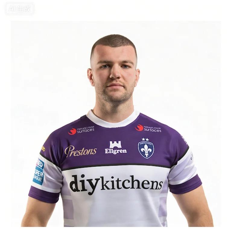 

2026 Англия Новый Wakefield Trinity Регби Спортивная футболка Великобритания Мужская Британская Повседневная Быстросохнущая Тренировочная Y2K Супербыстросохнущая Футболка 4XL