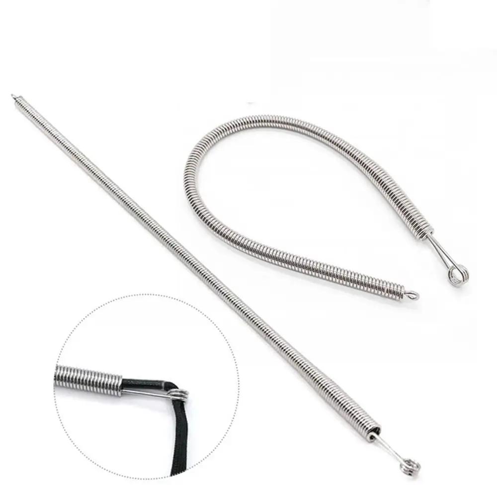 2pcs Flexible Rope Threader Tool Bendable Spring Pants Hoodies Elastic Band Lace Cord Drawstring Thread DIY Sewing Accessories