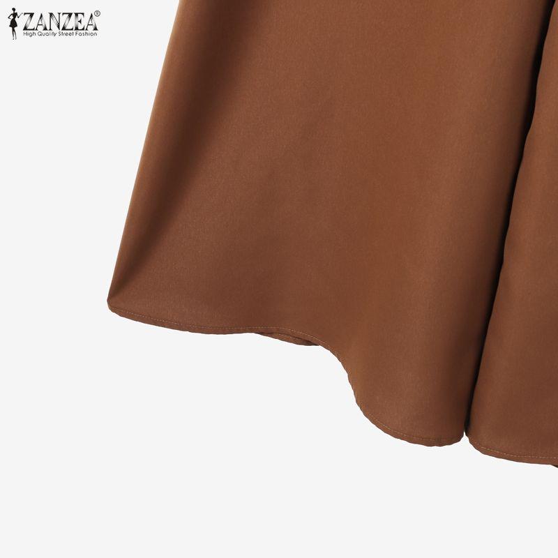 ZANZEA Women Short Sleeve Cropped Tops and Wide Leg Pants Casual Two Piece Suit Sets