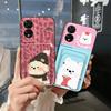 Card Sleeve Graffiti Phone Case For TCL 505/T509K/T5094 Protective Anti-knock TPU Card Bag Dirt-resistant Full Wrap Cute