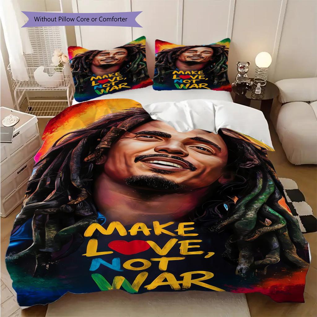 Harmony Peace Bedding (1 * duvet cover + 2 * pillowcase, without core) 2D Flat Bedding set Duvet cover and pillowcase Christmas birthday gift
