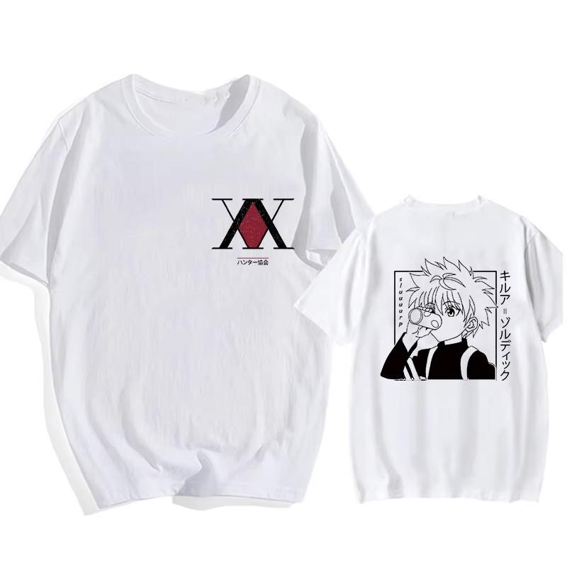 Funny Cartoon Manga Hisoka Kawaii Hunter X Hunter Men T Shirt Killua Zoldyck Cute Anime Tops Kurapika HxH Devil Eye Tshirt Tees