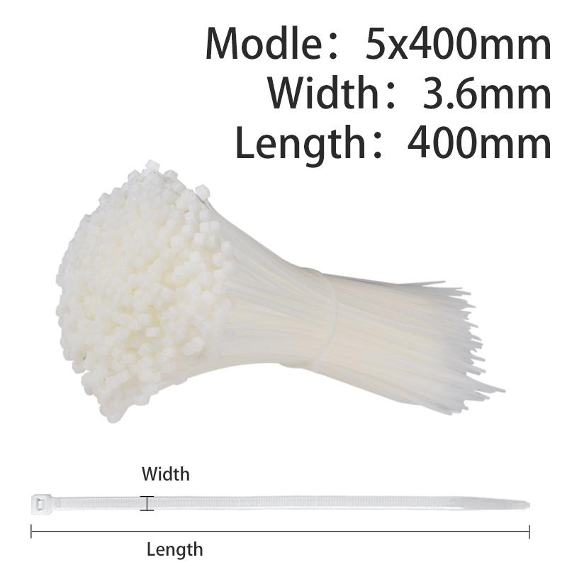 100PCS Self-Locking Plastic Nylon Cable Tie White Fastening Ring 1.9X100  3.5X300 Wire Zip Wraps Strap 2.7*200 Series Set