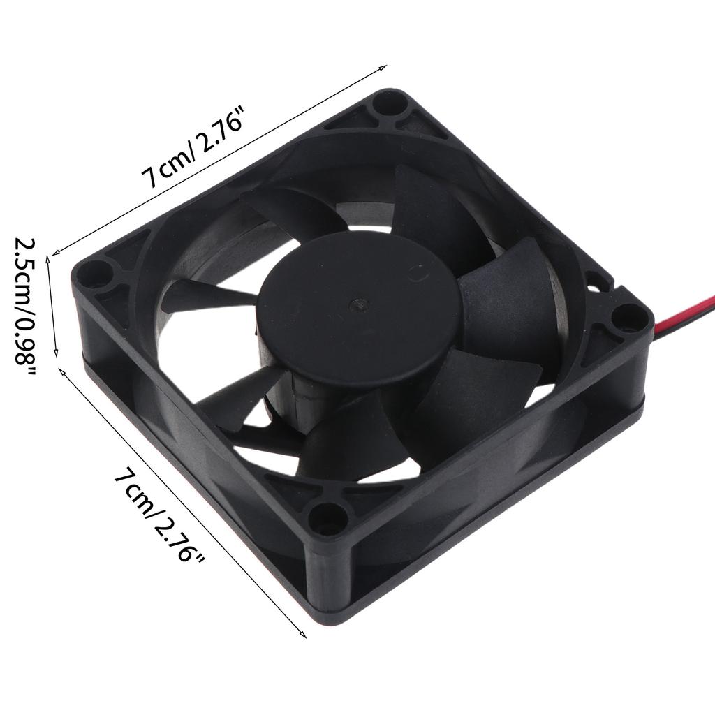 for DC Brushless Fan 70MM Cooling Fan 7025 XH2.54 2Pin PC Server CPU Cooler Radiator 70x70x25mm Oil Bearing 2200R