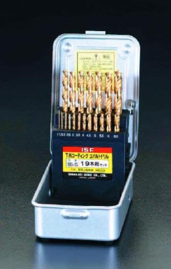 

Esco drill set of 1.0-10mm (set 19/TinCo-HSS) EA824BE-19