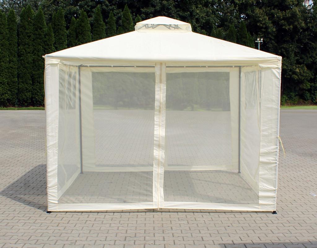 Pavilion Garden Tent Gazebo With Mosquito Net Beige