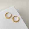 Niche Texture Sense of Gold Earrings Circle Earrings Fashion Retro Hong Kong Style Versatile Senior Sense of Earrings Tide Ambience Back To School