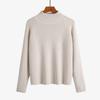 Foreign trade semi-turtleneck sweater autumn and winter loose knitted bottoming shirt women's sweater fattened plus size 100kg fat