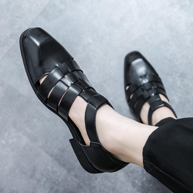 Summer Fashion New Men Gladiators Buckle Casual Shoes Breathable Beach Sandals Outdoor Slippers Black White Plus Size