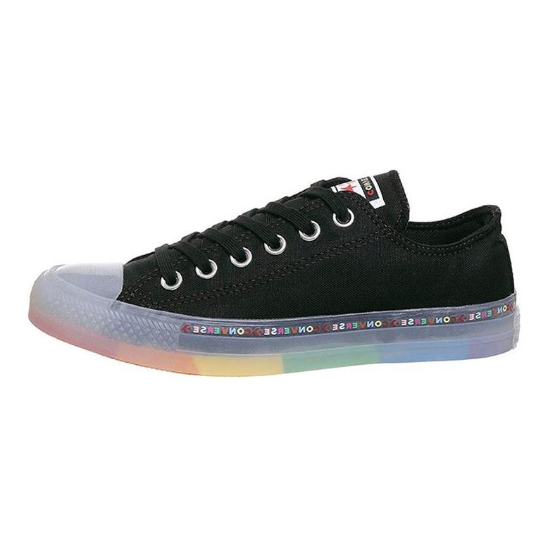 Converse All Star Low Trainers Rainbow Black Exclusive 168199C