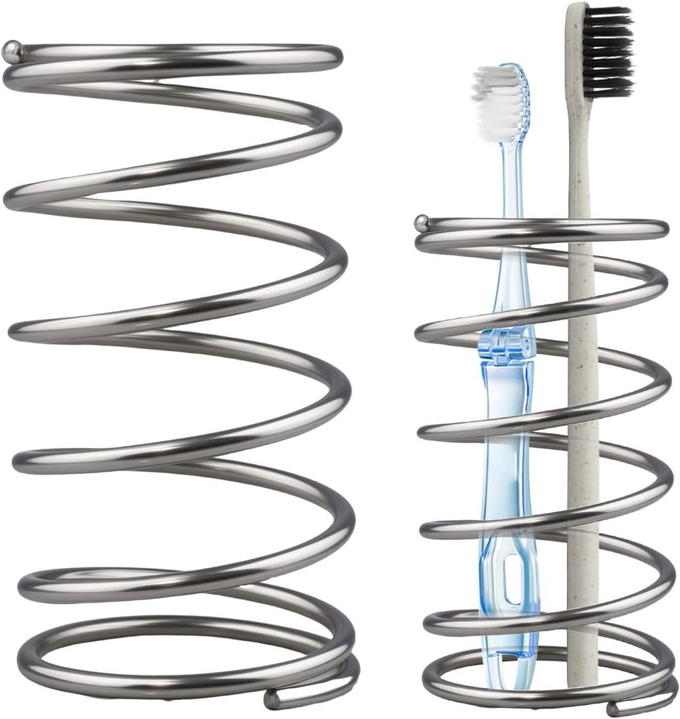 Metal Storage Rack Toothbrush Holder Desktop Storage Rack Bathroom Drain Storage Rack Makeup Brush High-end Hollow Pen Holder