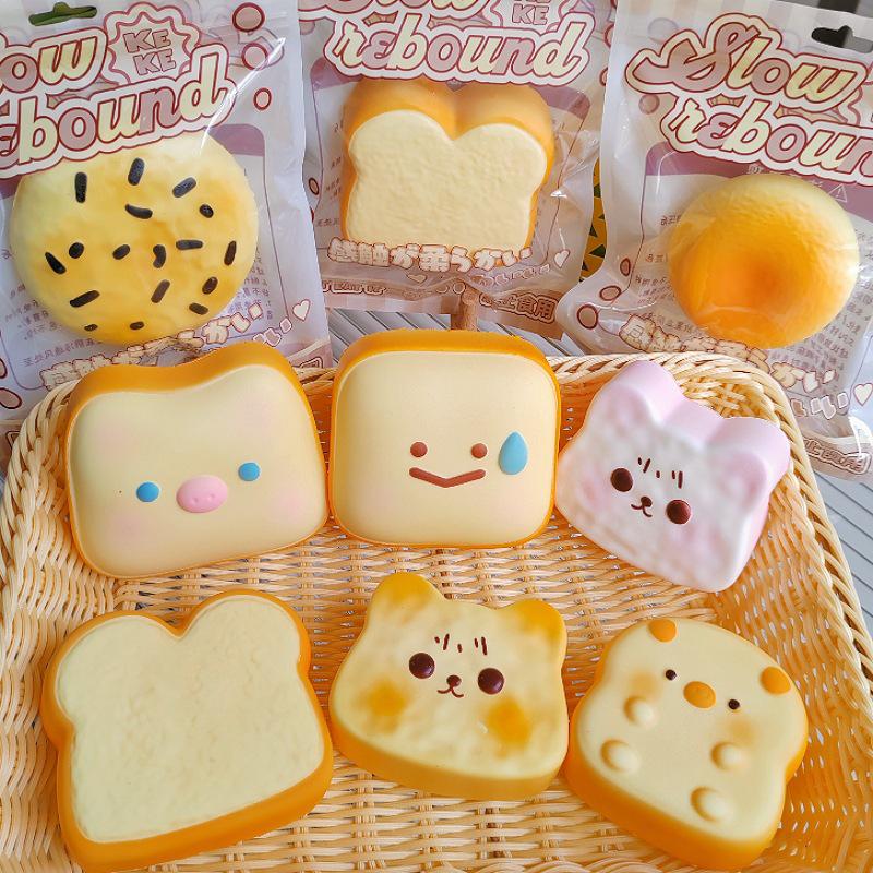 Soft Hawaiian Bread Roll Squishy Toy - Slow Rebound Stress Reliever