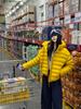 Women's light down cotton clothes, winter new fashion casual hooded ribs cotton clothes jacket