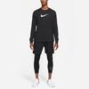 Nike Dri-fit Alphabet Logo Printing Long Sleeves Round Neck Black Men's DH0714-010