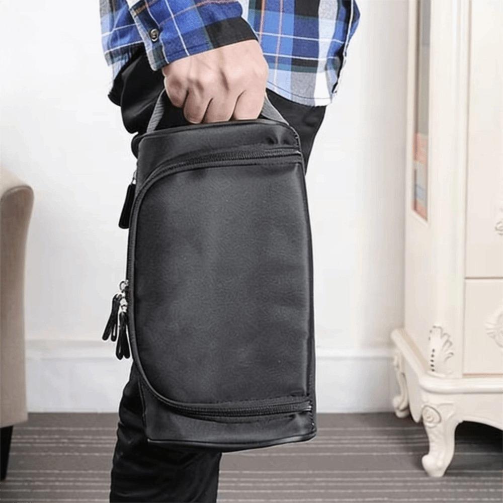 Solid Color Portable Cosmetic Bag Large Capacity Bath Organizer Bag Travel Toiletry Bag  Travel
