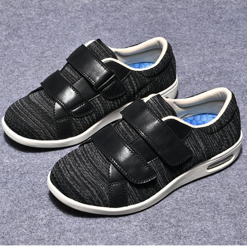 Herren- und Damenschuhe für breite und geschwollene Füße, bequeme Freizeitschuhe, große Größen, Klettverschluss-Schuhe für nach Operationen und Knochenprobleme