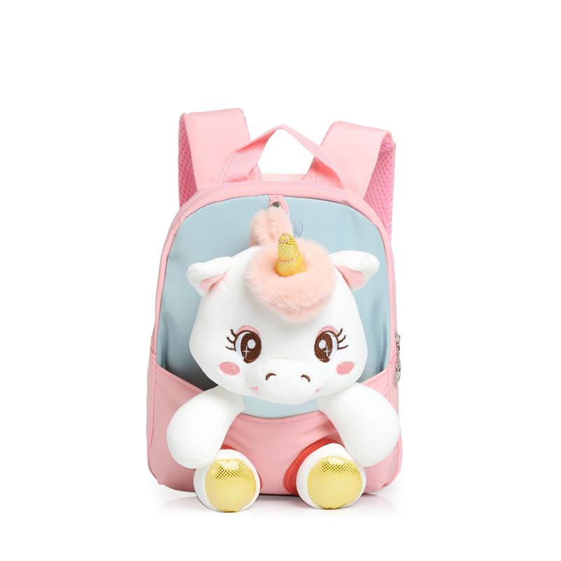 Kids Toddler 3D Cute Backpack Stuffed Unicorn Toys Girls Schoolbag Backpacks Kindergarten Preschool Plush Animal Baby Bag