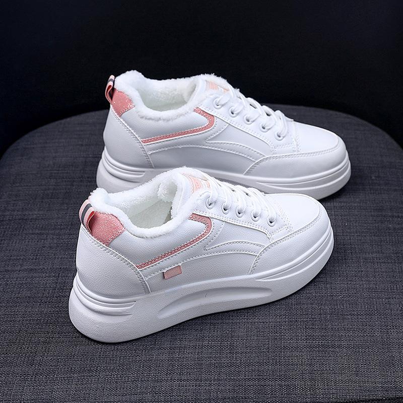 Summer thick-soled spring and autumn single shoes breathable new inner heightening board shoes