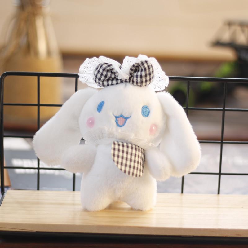 Adorable Cute Plush Toy Cinnamon Dog Keychain Soft Bunny Doll Bag Charm