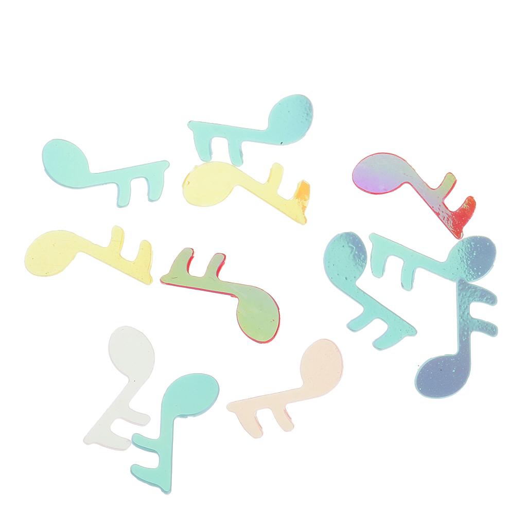 1x0,5cm Barevné hudební noty posyp na stůl, dekorace na párty, 0,52oz