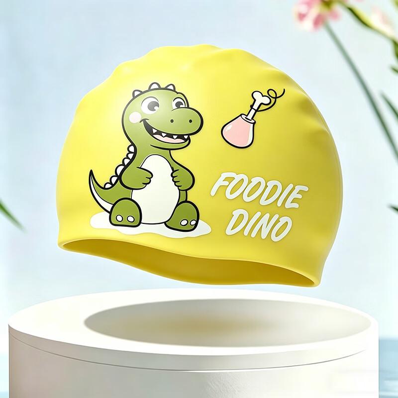 Kids' Waterproof Ear-Protecting Swim Cap for Long Hair