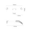 Fashion Rimless Anti-blue Reading Glasses Men Anti-fatigue Presbyopic Glasses with Case Blue Light Computer Grade Glasses Women