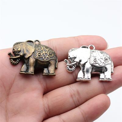 Amuleto Ángel Guardián Elefante Bronce Antiguo Aleación de Zinc Suministros para Fabricación de Joyería Estilo Infantil Amuletos DIY