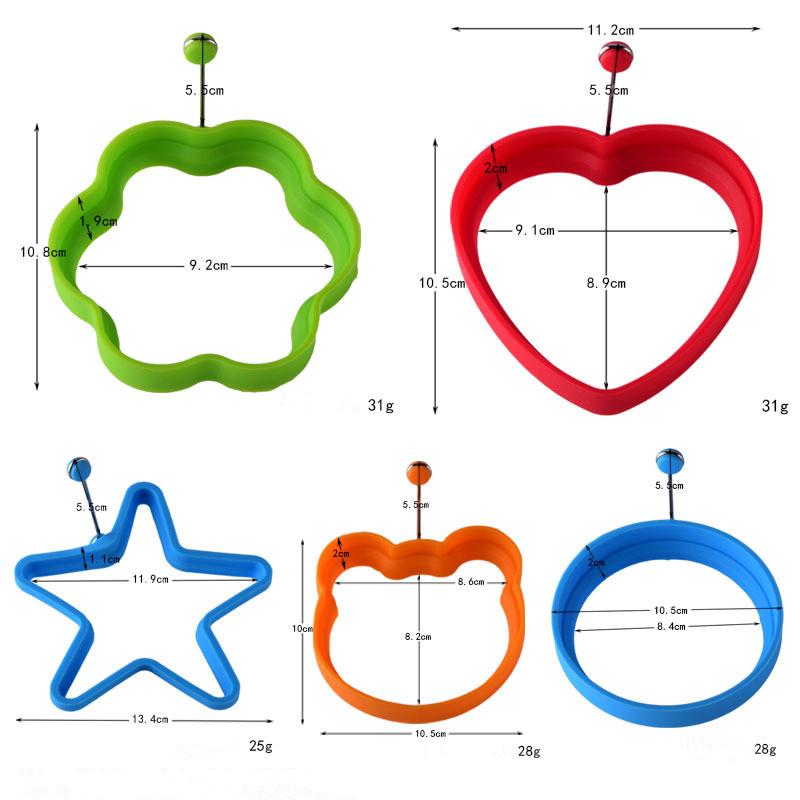 

5 стилей, форма для приготовления блинов, силиконовые формы для жареных яиц, антипригарное покрытие, простая эксплуатация, форма для приготовления блинов, омлет, кухонный инструмент для яиц