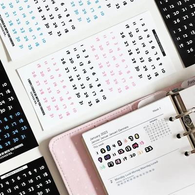 1Pc Cute Cartoon Baby Font No.1~31 Number Stickers Calendar Planner Scrapbooking Journal Monthly Day Daily Time Label Decoration