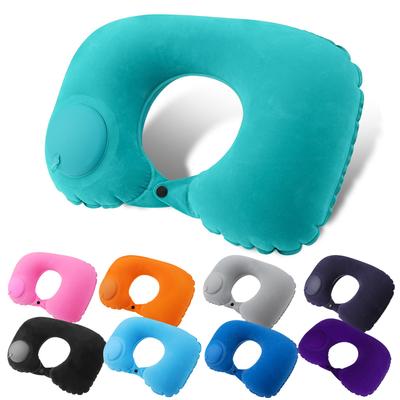 Travel Pillows Airplanes Press Type Inflatable Super Light Portable Neck Pillow U-Shape Inflatable Cervical Vertebr Pillow