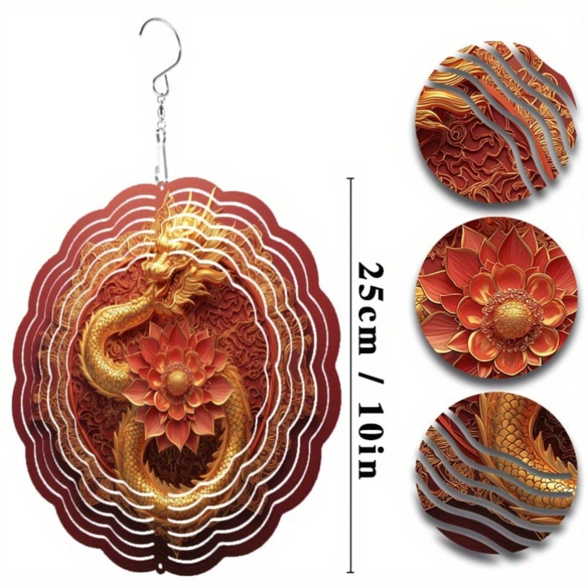 

Вращающийся на 360 градусов 10-дюймовый подвесной ветряной спиннер для уличного декора балкона и сада, элегантный подарок на весну и лето 01A