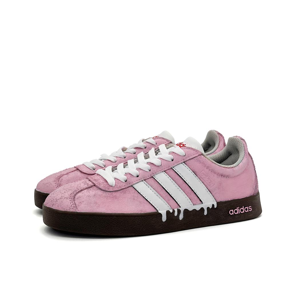 Adidas VL COURT 2.0 Lifestyle Strawberry Milk Cushioning Abrasion Resistant Lightweight Breathable Low top HQ1802(Team1514-)